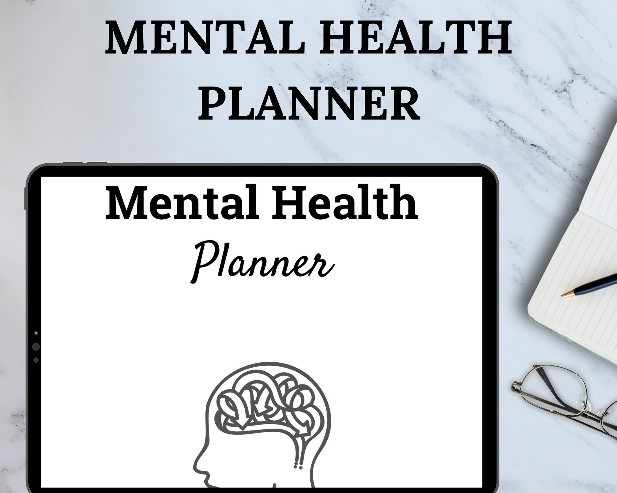 Printable Mental Health Planner Template, Canva Planner Inserts, Self-Care Journal Pages, Therapy Organizer, Digital Download