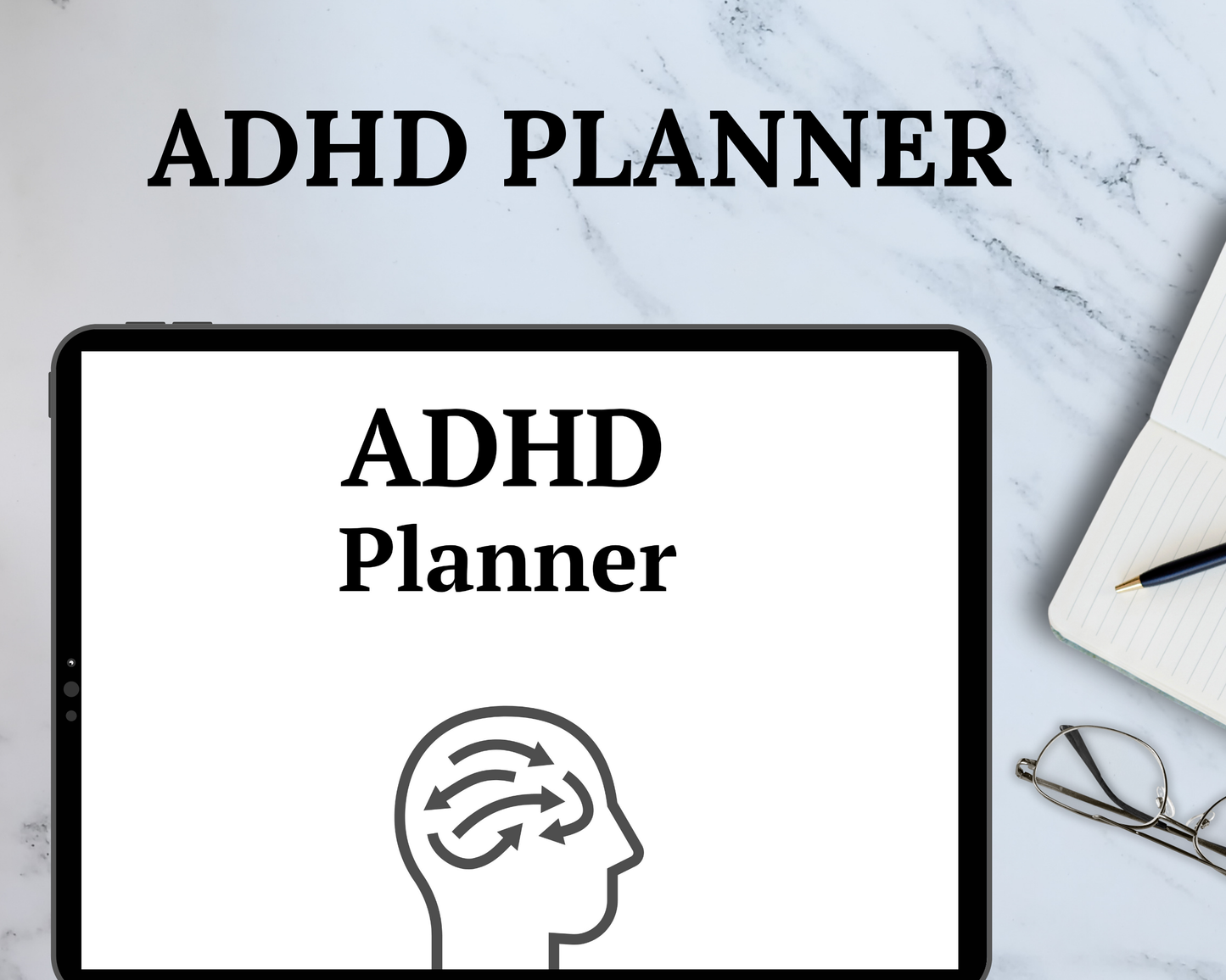 ADHD Planner Canva Template, Productivity Printable, Digital Organizer, Daily Schedule, Weekly Planner, Task Manager