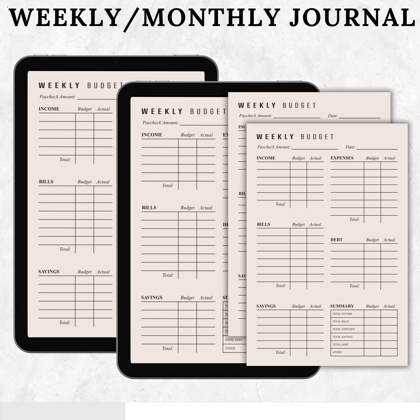 Versatile Weekly/Monthly Planner – Your Ultimate Tool for Organization & Productivity