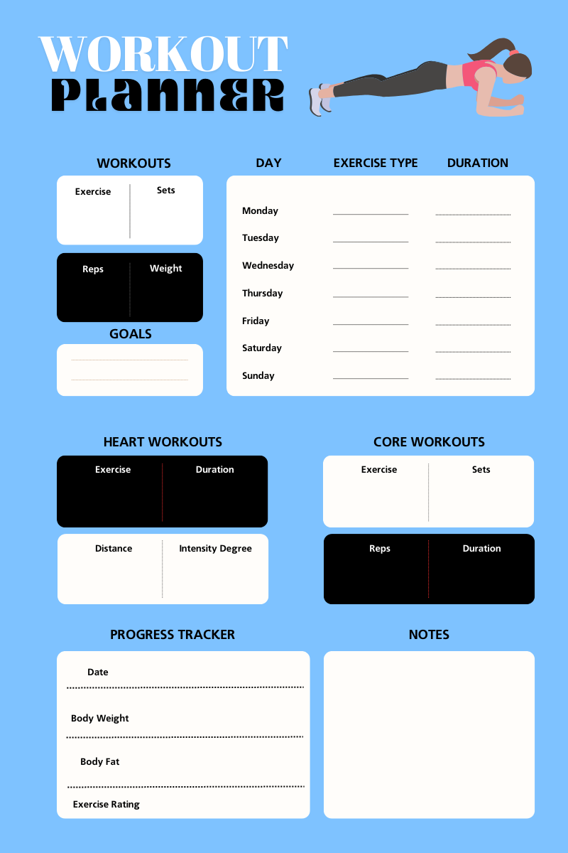 2024 Ultimate Workout Planner – Your Complete Fitness & Goal Tracking Guide