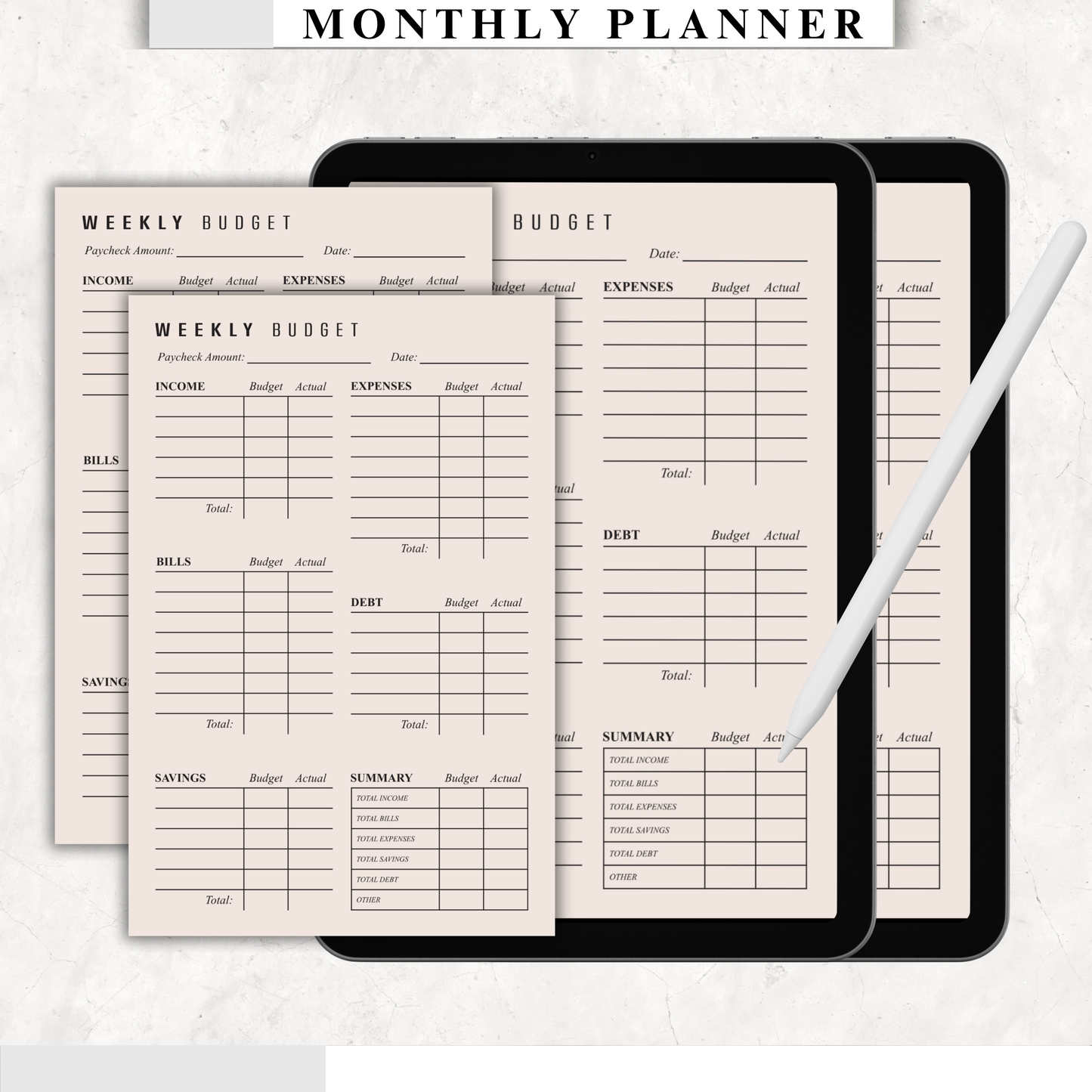 Versatile Weekly/Monthly Planner – Your Ultimate Tool for Organization & Productivity