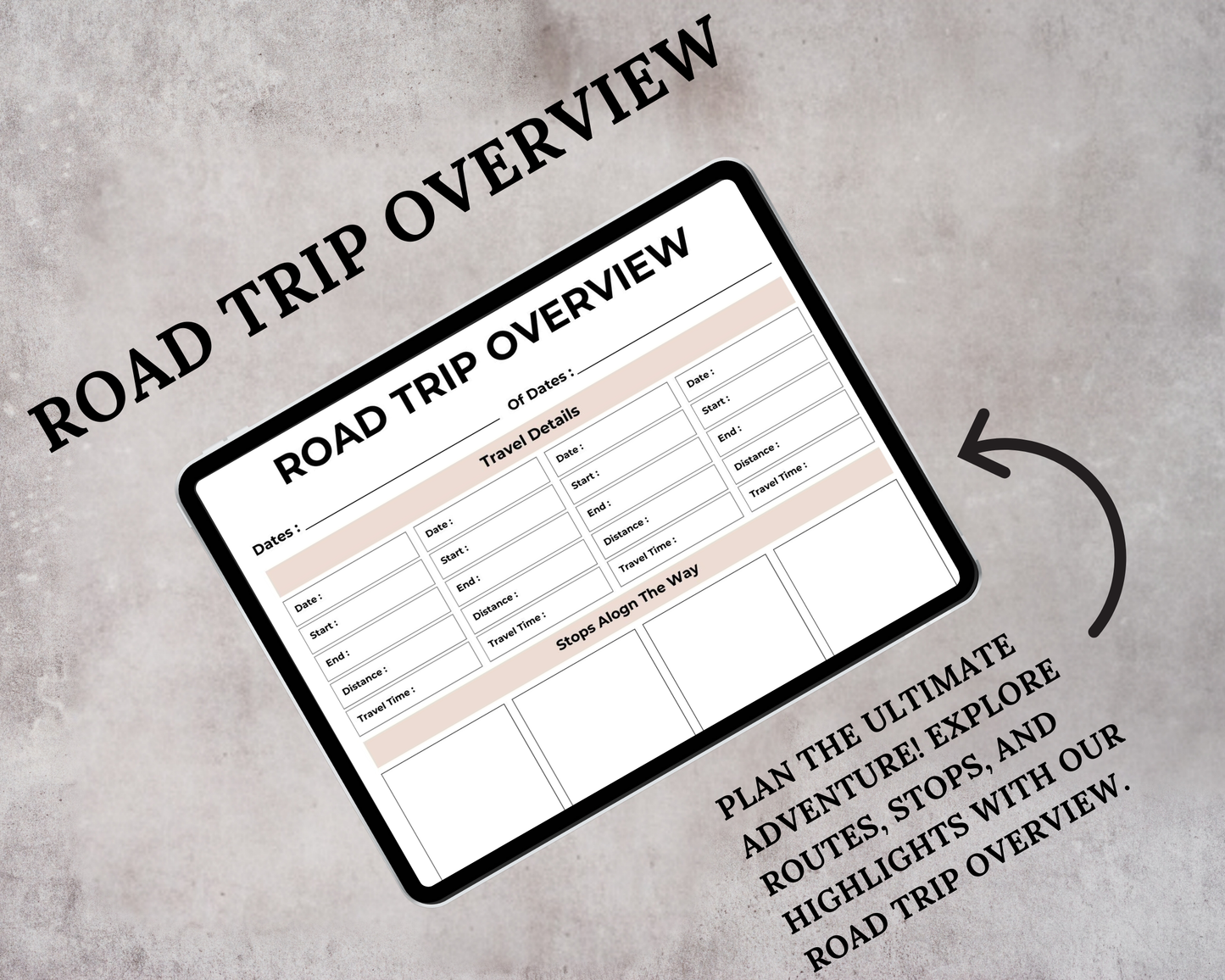 Customizable Travel Planner Template - Editable for Perfect Trip Planning