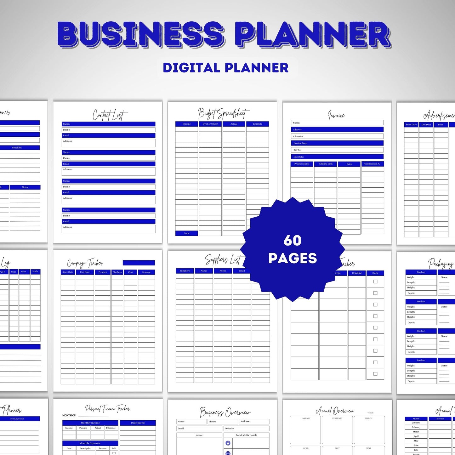 Comprehensive Business Planner – Your Essential Guide to Success and Growth