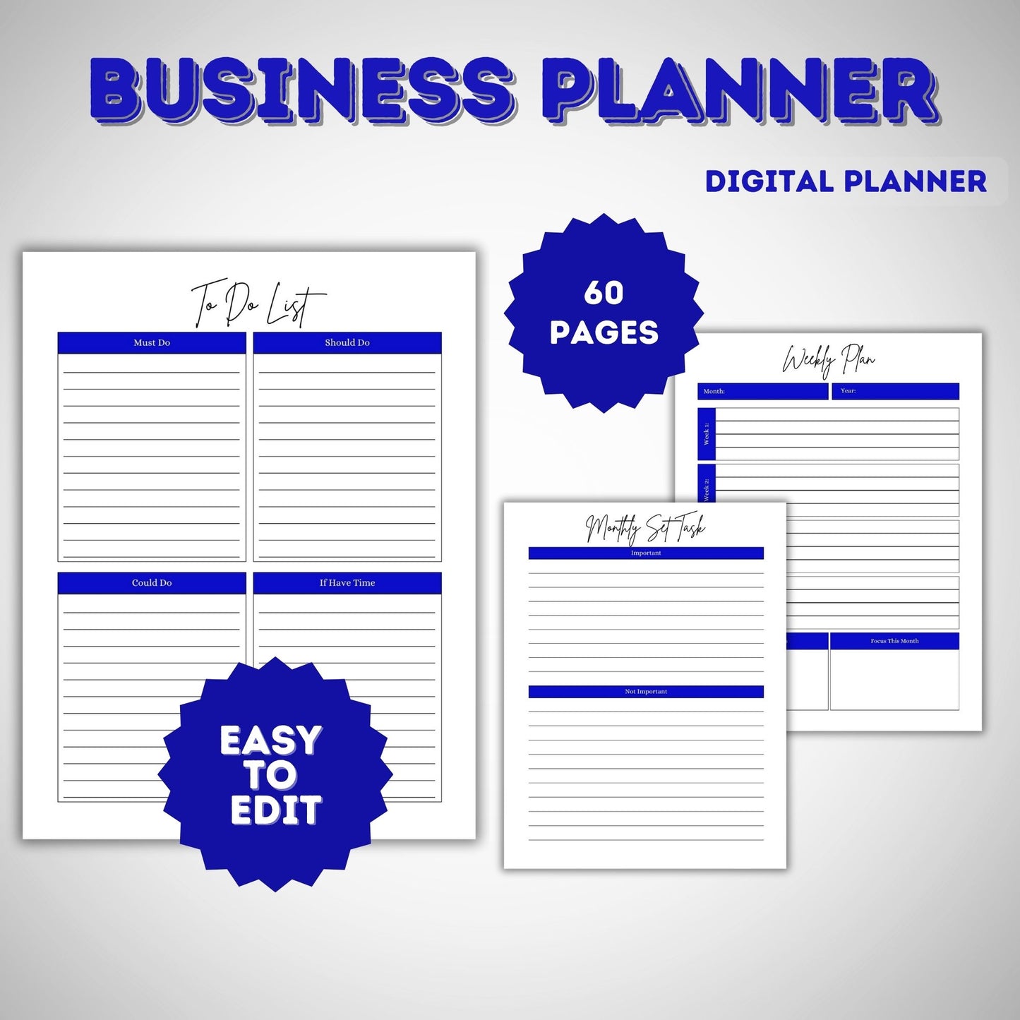 Comprehensive Business Planner – Your Essential Guide to Success and Growth