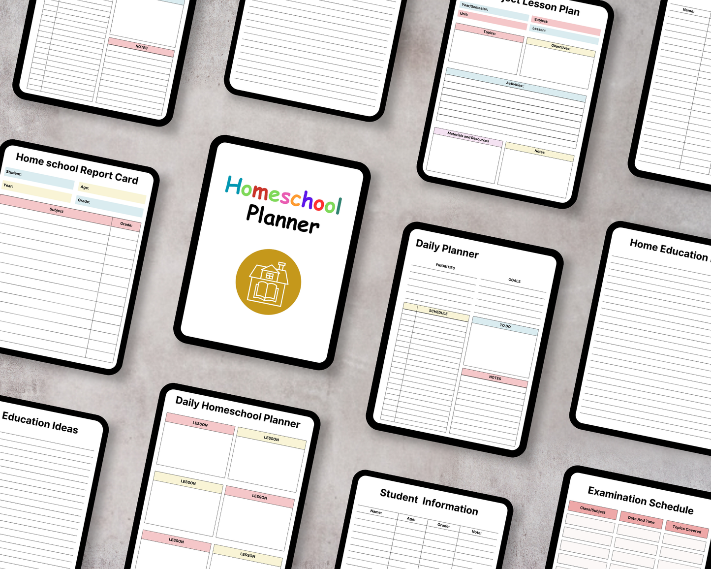 Comprehensive Homeschool Planner Bundle - Editable Canva Template