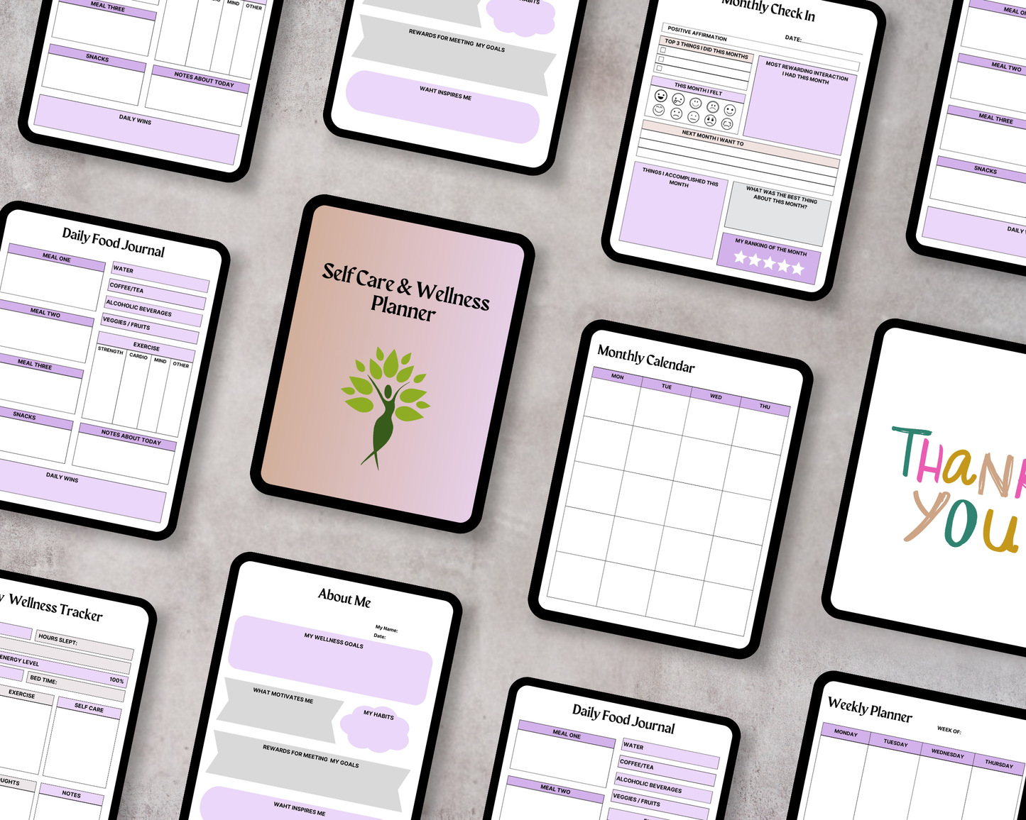 Personalized Self-Care & Wellness Planner – Your Guide to Balanced Living