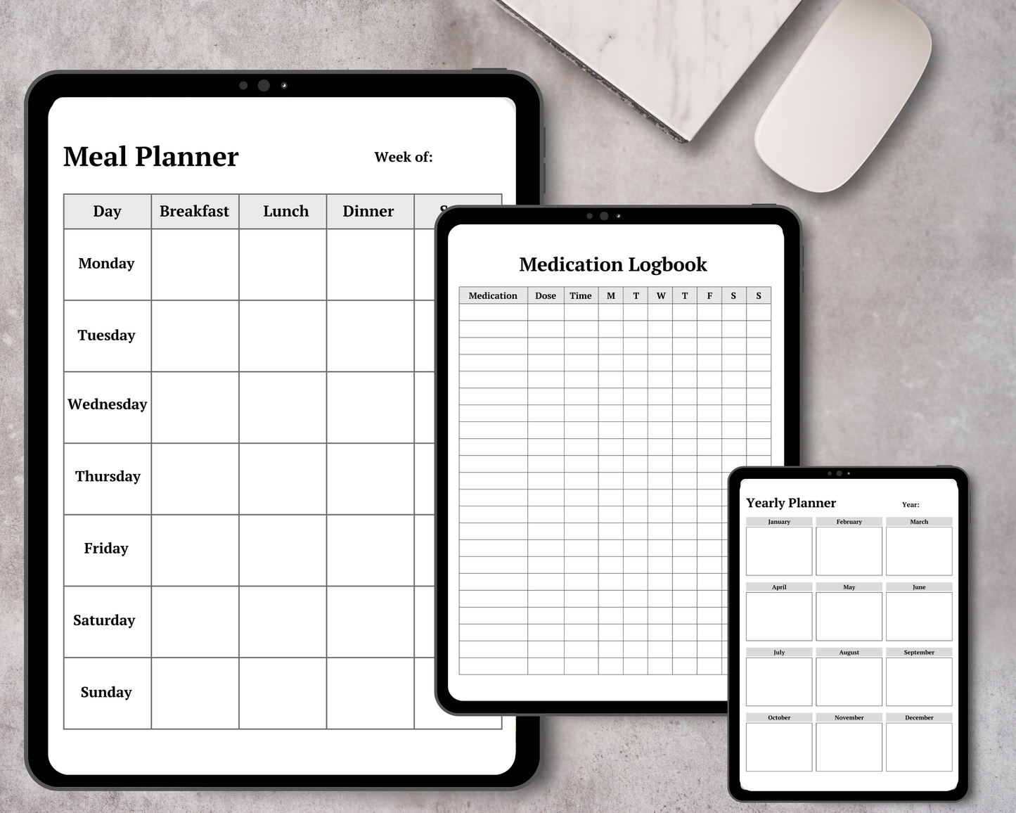 ADHD Planner Canva Template, Productivity Printable, Digital Organizer, Daily Schedule, Weekly Planner, Task Manager