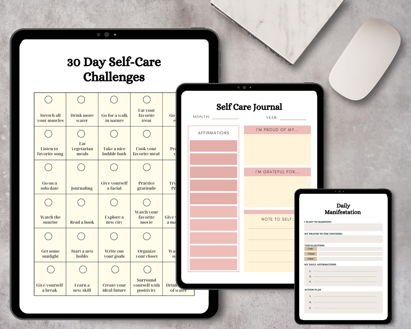 Printable Mental Health Planner Template, Canva Planner Inserts, Self-Care Journal Pages, Therapy Organizer, Digital Download