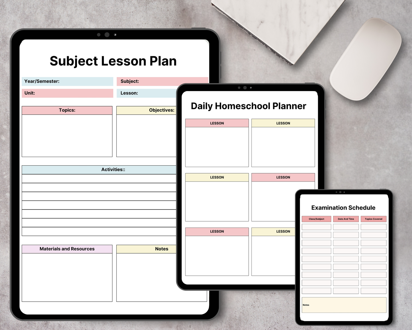 Comprehensive Homeschool Planner Bundle - Editable Canva Template