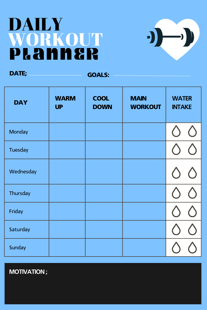 2024 Ultimate Workout Planner – Your Complete Fitness & Goal Tracking Guide