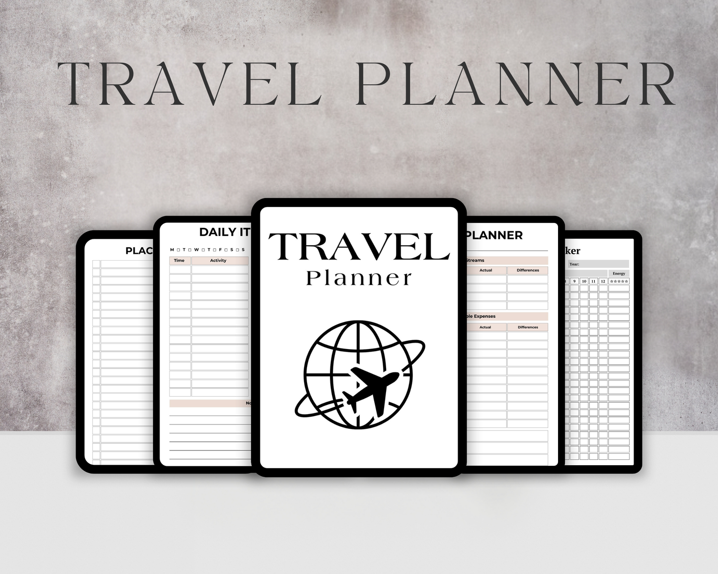 Customizable Travel Planner Template - Editable for Perfect Trip Planning