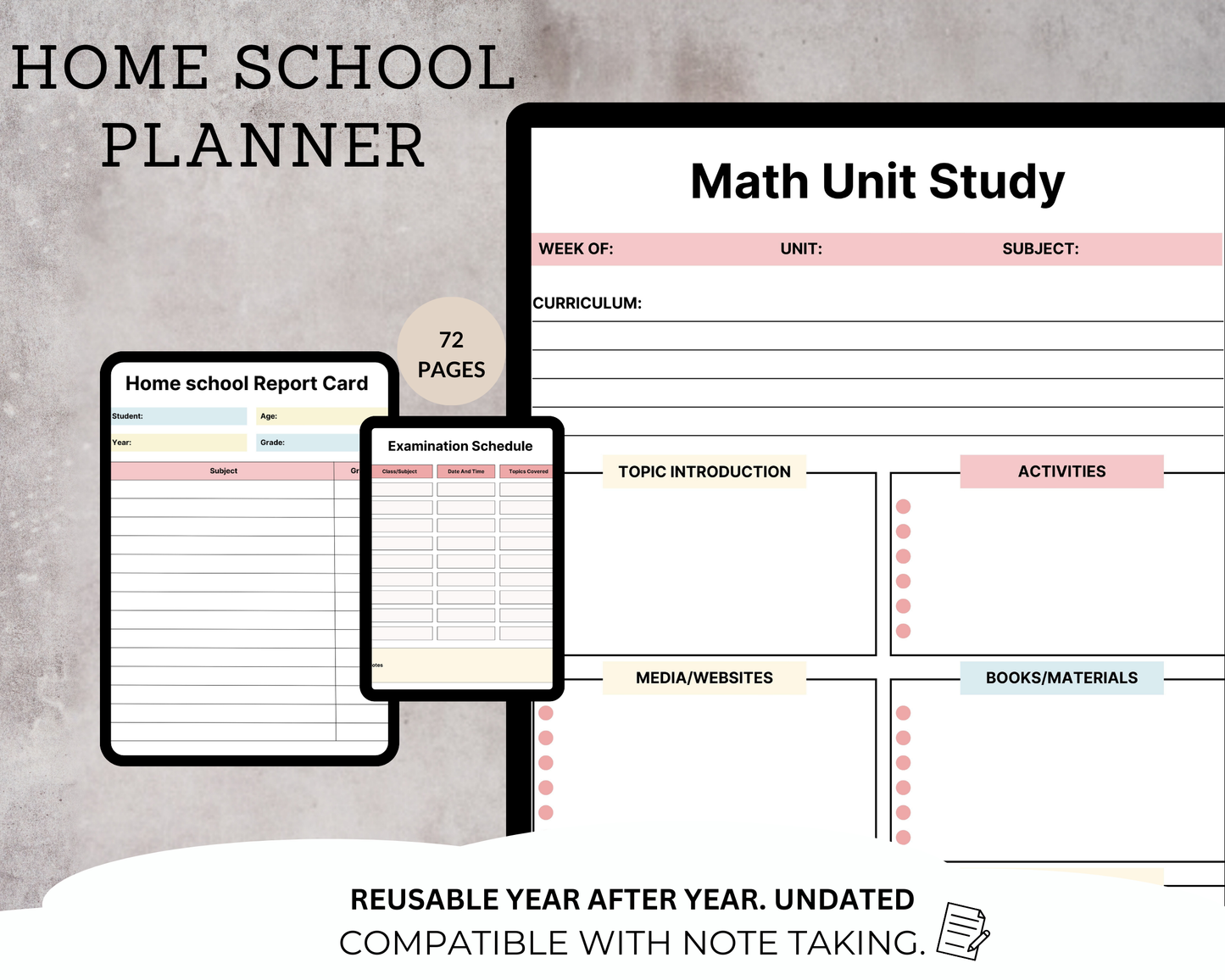 Comprehensive Homeschool Planner Bundle - Editable Canva Template