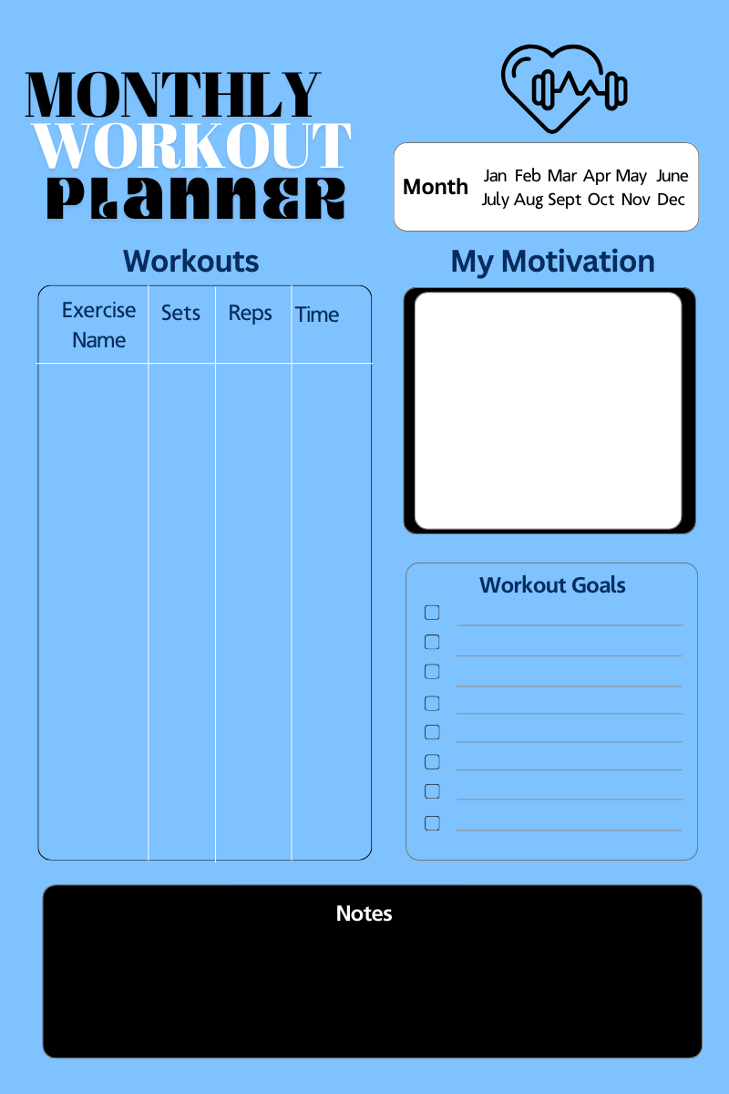 2024 Ultimate Workout Planner – Your Complete Fitness & Goal Tracking Guide