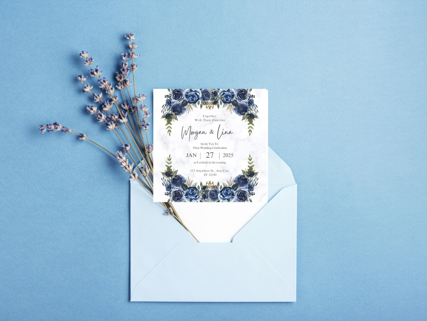 Elegant Wedding Template for Invitations, Programs & More