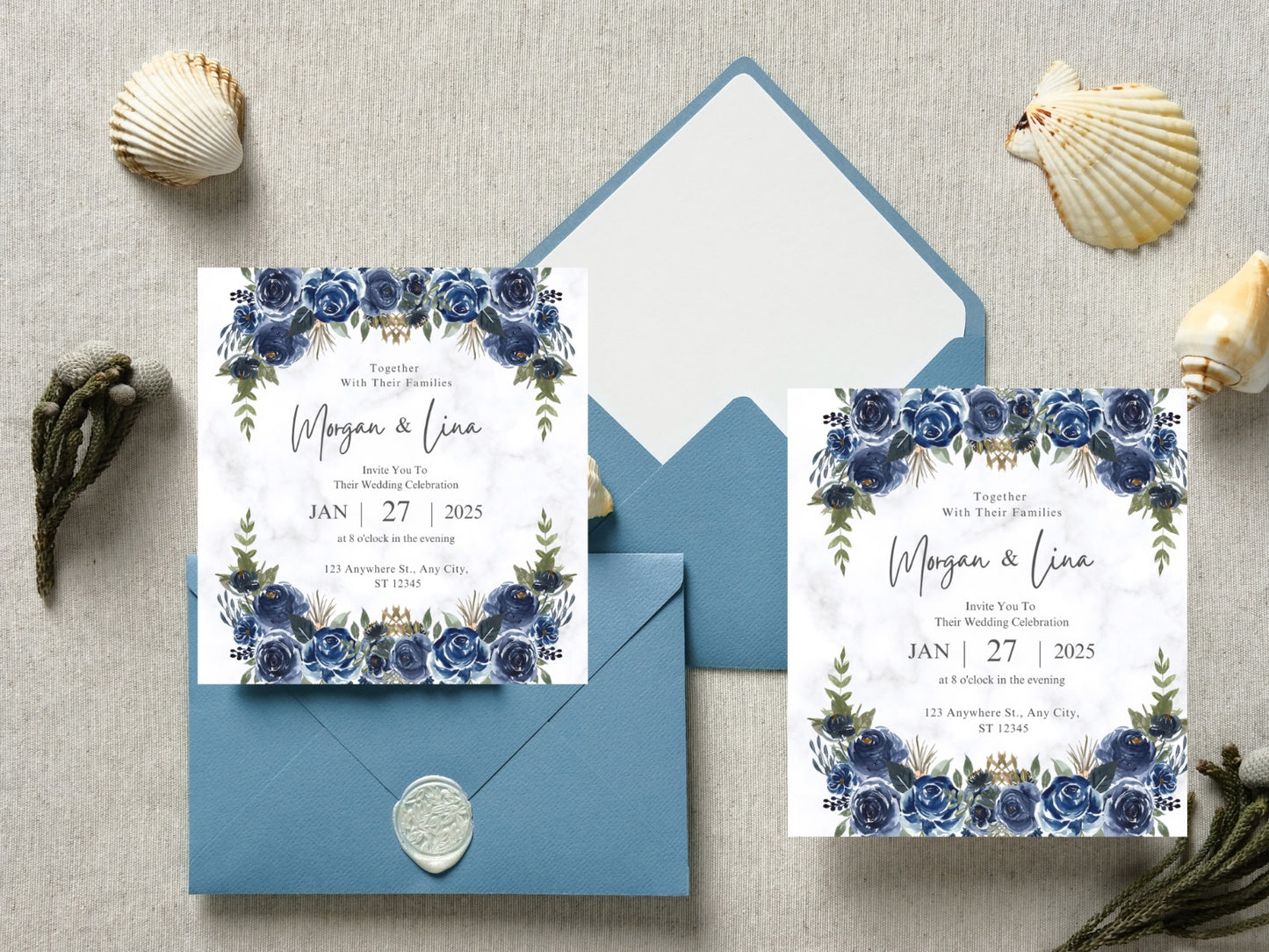 Elegant Wedding Template for Invitations, Programs & More