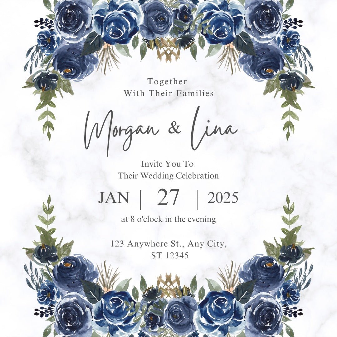 Elegant Wedding Template for Invitations, Programs & More